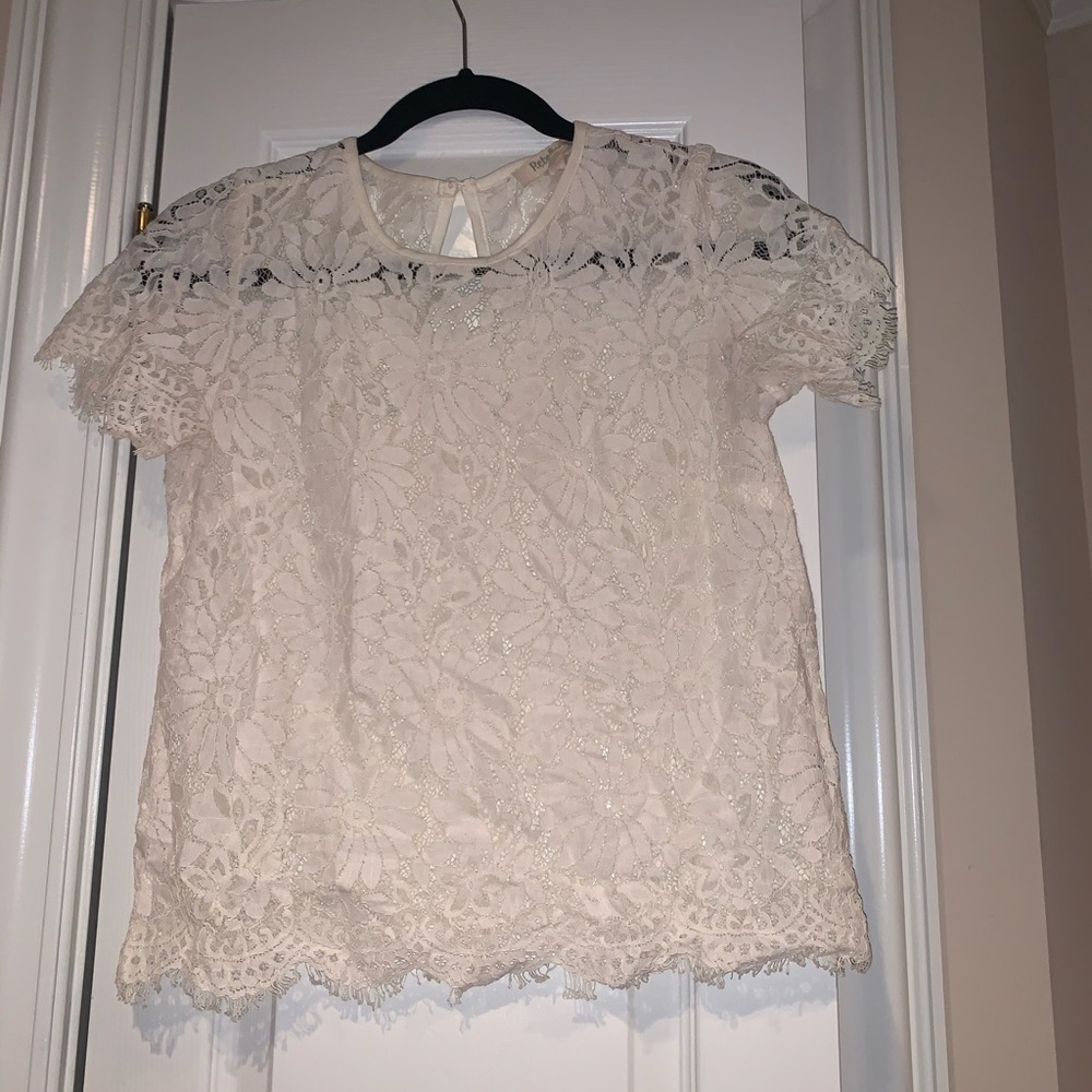 Cream lace blouse